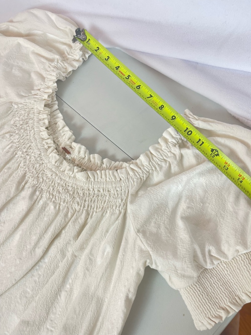 Free People Off-Shoulder Mini Dress in Ivory - Picture 7 of 16